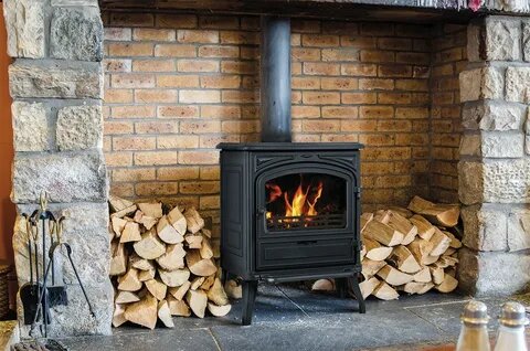 Wood burning stove installation